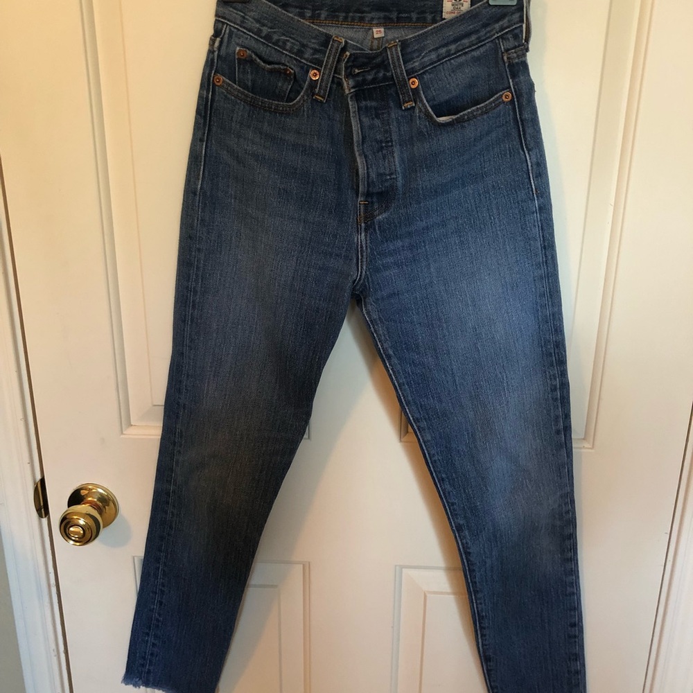 High Waisted Cotton Cropped Levi’s
